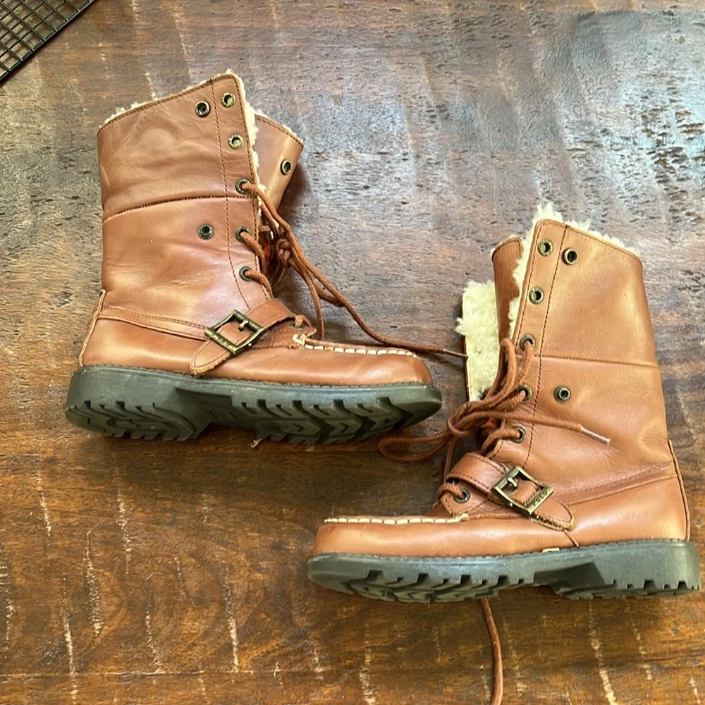 POLO RALPH LAUREN Ranger Boots Ultra-Outdoor Warm High Shearling Brown Kids 2